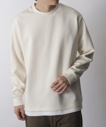THE SHOP TK  | 【CLUEL presents】ダンボールフェイクレイヤードトレーナー(スウェット)