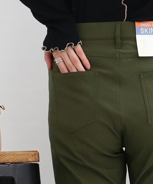 SHOO・LA・RUE（シューラルー）の「◆ウエストのフィット感が心地良い！【SS-3L】裏起毛ストレッチ スキニーパンツ（その他パンツ・レディース・ブラック/カーキ/キャメル/ボルドー・01/03/02/10/04/05）」の20枚目の写真