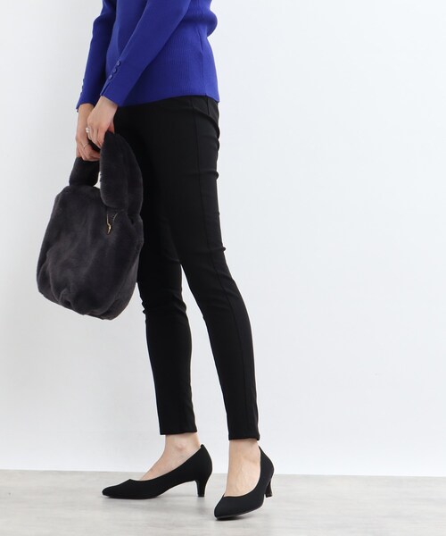 SHOO・LA・RUE（シューラルー）の「◆ウエストのフィット感が心地良い！【SS-3L】裏起毛ストレッチ スキニーパンツ（その他パンツ・レディース・ブラック/カーキ/キャメル/ボルドー・01/03/02/10/04/05）」の12枚目の写真