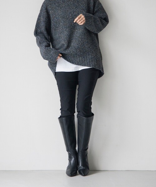 SHOO・LA・RUE（シューラルー）の「◆ウエストのフィット感が心地良い！【SS-3L】裏起毛ストレッチ スキニーパンツ（その他パンツ・レディース・ブラック/カーキ/キャメル/ボルドー・01/03/02/10/04/05）」の8枚目の写真