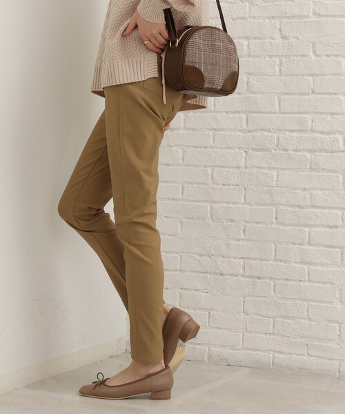 SHOO・LA・RUE（シューラルー）の「◆ウエストのフィット感が心地良い！【SS-3L】裏起毛ストレッチ スキニーパンツ（その他パンツ・レディース・ブラック/カーキ/キャメル/ボルドー・01/03/02/10/04/05）」の19枚目の写真