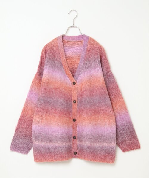 notch.（ノッチ）の「グラデーションニットカーディガン（カーディガン/ボレロ・レディース・パープル/ピンク・M）」の9枚目の写真