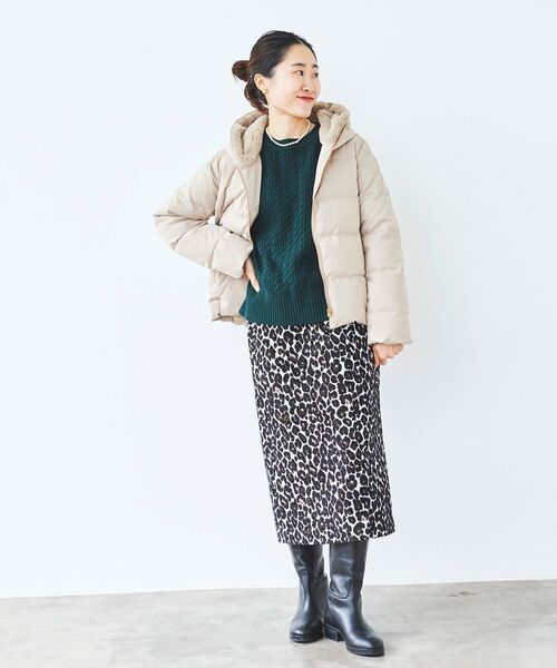 le.coeur blanc（ルクールブラン）の「ファーフードショートダウン（ダウンジャケット/コート・レディース・ベージュ/モカ/ブラック/ピンクベージュ・40/38/36）」の18枚目の写真