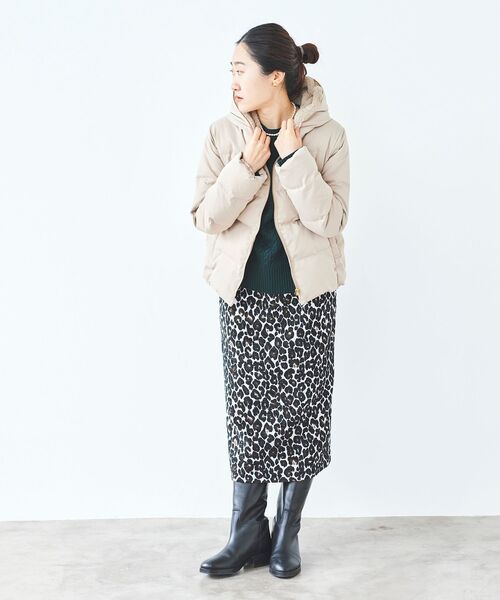 le.coeur blanc（ルクールブラン）の「ファーフードショートダウン（ダウンジャケット/コート・レディース・ベージュ/モカ/ブラック/ピンクベージュ・40/38/36）」の19枚目の写真