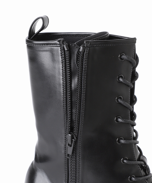 B.C STOCK(ベーセーストック)の「レースアップブーツ*(ブーツ・レディース・ブラック/アイボリー・SMALL/MEDIUM/LARGE)」の8枚目の写真