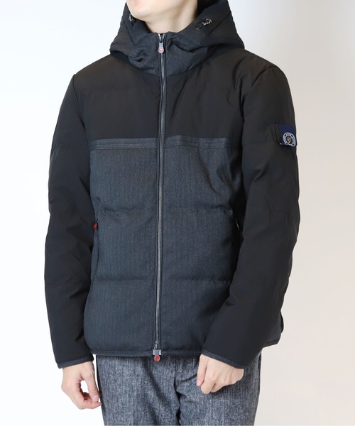 CROWDED CLOSET（クラウデッドクローゼット）の「【G-STAGE(ジーステージ)】異素材コンビダウンジャケット（ブルゾン・メンズ・ブラック/ネイビー・02/03）」の22枚目の写真