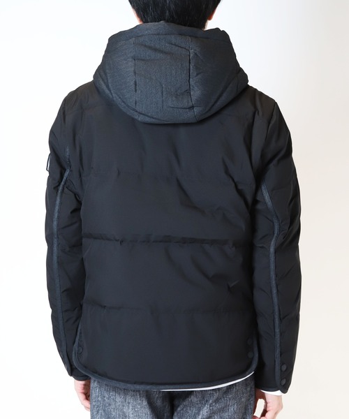 CROWDED CLOSET（クラウデッドクローゼット）の「【G-STAGE(ジーステージ)】異素材コンビダウンジャケット（ブルゾン・メンズ・ブラック/ネイビー・02/03）」の16枚目の写真