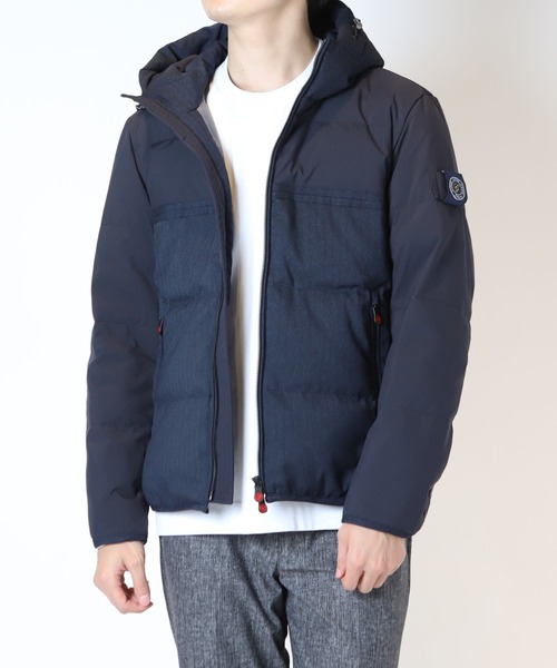 CROWDED CLOSET（クラウデッドクローゼット）の「【G-STAGE(ジーステージ)】異素材コンビダウンジャケット（ブルゾン・メンズ・ブラック/ネイビー・02/03）」の19枚目の写真