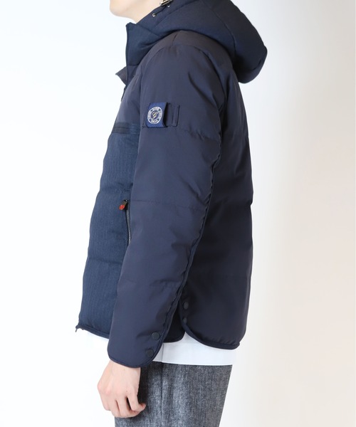 CROWDED CLOSET（クラウデッドクローゼット）の「【G-STAGE(ジーステージ)】異素材コンビダウンジャケット（ブルゾン・メンズ・ブラック/ネイビー・02/03）」の17枚目の写真