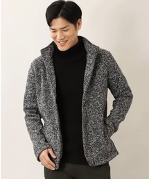 m.f.editorial（エムエフエディトリアル）の「エムエフエディトリアルメンズ/m.f.editorial:MEN メランジニットフリース イタリアンカラージャケット（テーラードジャケット・メンズ）」