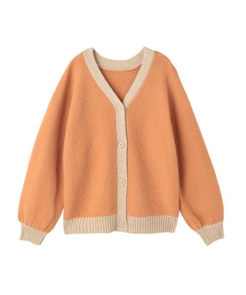 Settimissimo（セッティミッシモ）の「アルパカタッチ配色ニットカーディガン（カーディガン/ボレロ・レディース・オレンジ/ネイビー・FREE）」の13枚目の写真