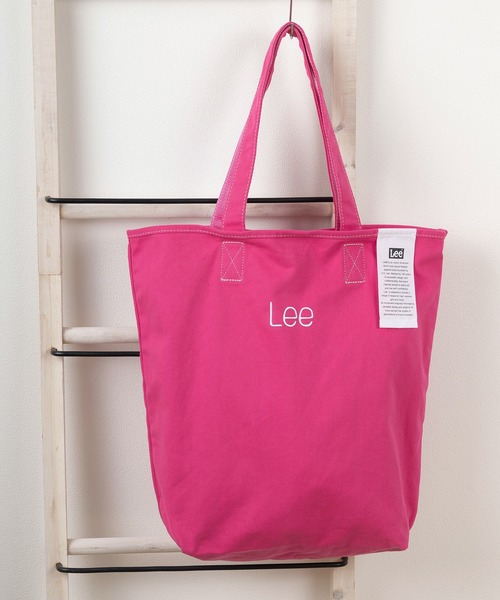 Lee(リー)の「【Lee/リー】ワンポイント刺繍 ヴィヴィットカラー キャンバストートバッグ/エコバッグ(トートバッグ・レディース・ブラック/オフホワイト/レッド/ピンク/グリーン/ブルー/マスタード・ONE SIZE)」の6枚目の写真