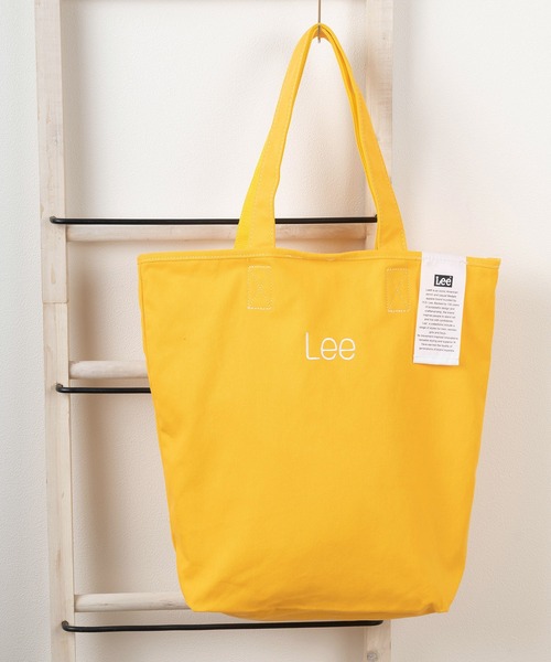 Lee(リー)の「【Lee/リー】ワンポイント刺繍 ヴィヴィットカラー キャンバストートバッグ/エコバッグ(トートバッグ・レディース・ブラック/オフホワイト/レッド/ピンク/グリーン/ブルー/マスタード・ONE SIZE)」の5枚目の写真