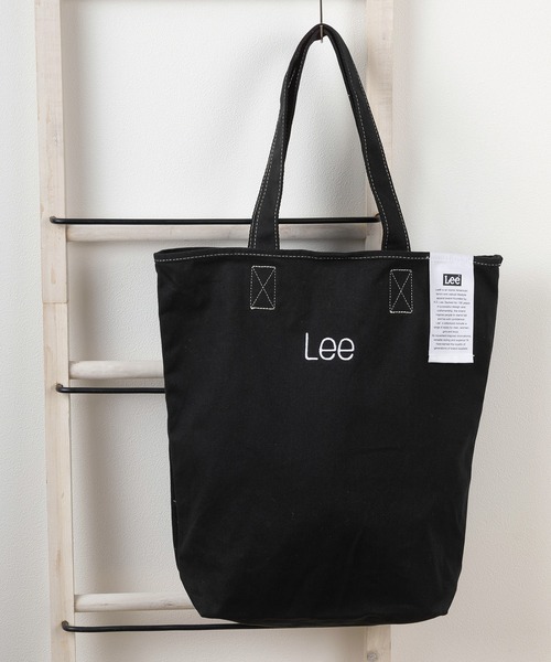 Lee(リー)の「【Lee/リー】ワンポイント刺繍 ヴィヴィットカラー キャンバストートバッグ/エコバッグ(トートバッグ・レディース・ブラック/オフホワイト/レッド/ピンク/グリーン/ブルー/マスタード・ONE SIZE)」の2枚目の写真