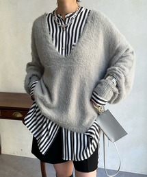 シャギー深Vプルオーバー