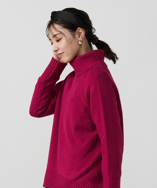 Pitta Re:)（ピッタリ）の「ラムウール混 オフタートルニットプルオーバー（ニット/セーター・レディース・ブラック/ブラウン/ライトベージュ/チェリーピンク・M/L）」の13枚目の写真