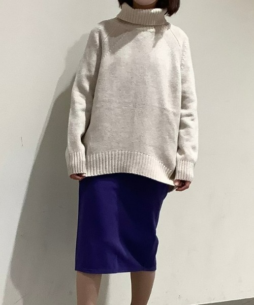 Pitta Re:)（ピッタリ）の「ラムウール混 オフタートルニットプルオーバー（ニット/セーター・レディース・ブラック/ブラウン/ライトベージュ/チェリーピンク・M/L）」の18枚目の写真