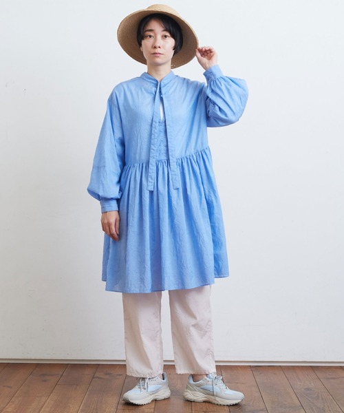 yuni Recycle/Cotton/Nylon 2way ペプラムブラウス yuni（ユニ ）の「Recycle/Cotton/Nylon 2way peplum ブラウス