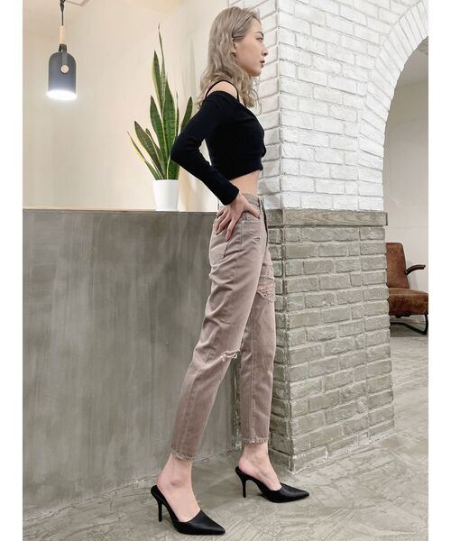 GYDA（ジェイダ）の「2WAYカシュクールデザイン オフショルトップス（Tシャツ/カットソー・レディース・グリーン/ブラック/オフホワイト・FREE）」の7枚目の写真