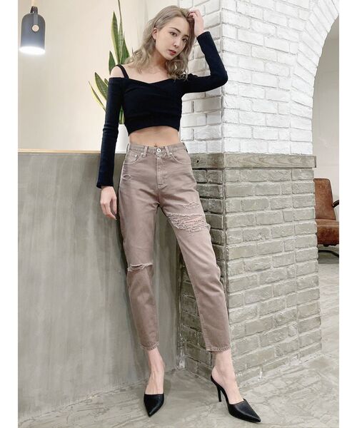 GYDA（ジェイダ）の「2WAYカシュクールデザイン オフショルトップス（Tシャツ/カットソー・レディース・グリーン/ブラック/オフホワイト・FREE）」の8枚目の写真