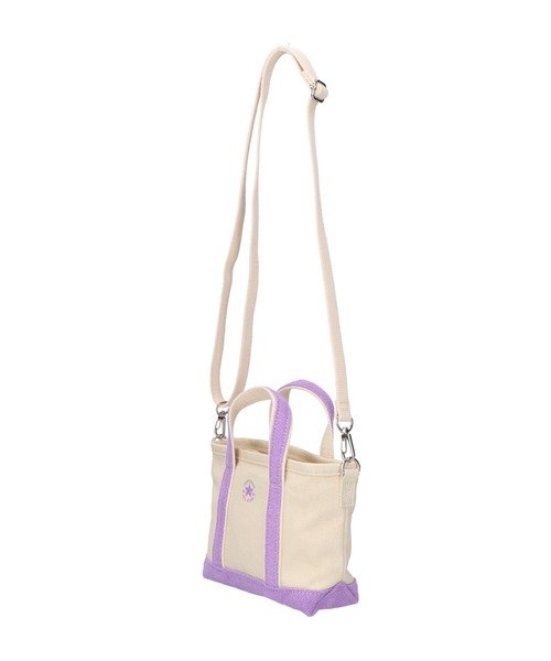 CONVERSE（コンバース）の「【CONVERSE/コンバース】PILE CANVASXS TOTE BAG パイルキャンバス トート ショルダー バッグ（ショルダーバッグ・レディース・ブラウン/ライトパープル/オレンジ・FREE）」の2枚目の写真