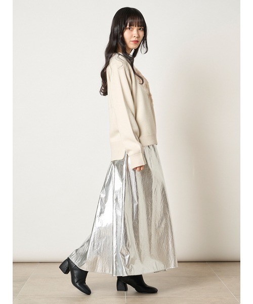 FURFUR（ファーファー）の「異素材コンビショートブーツ（ブーツ・レディース・ブラック/ベージュ/シルバー・36/37/38）」の10枚目の写真