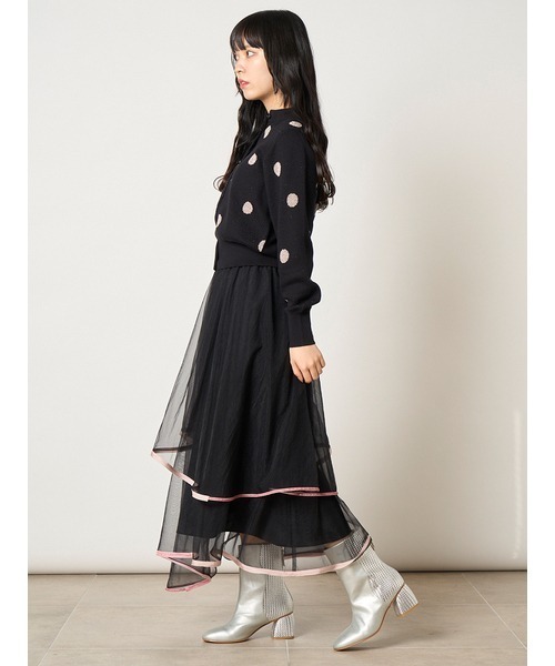 FURFUR（ファーファー）の「異素材コンビショートブーツ（ブーツ・レディース・ブラック/ベージュ/シルバー・36/37/38）」の11枚目の写真