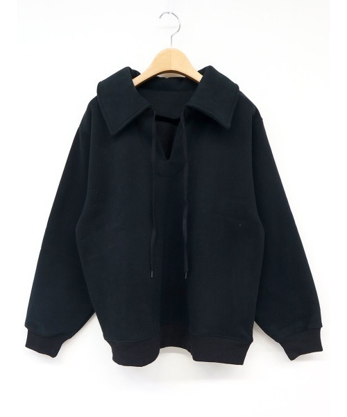 HEILIS（ヘイリス）の「《kaoru select》リボンカラースウェット / リボンカラー 裏起毛スウェット 裏起毛（スウェット・レディース・ブラック/アイボリー・FREE）」の13枚目の写真