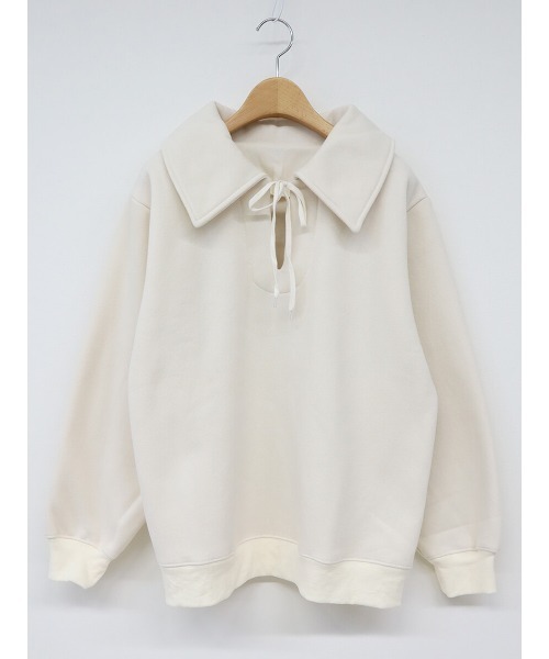 HEILIS（ヘイリス）の「《kaoru select》リボンカラースウェット / リボンカラー 裏起毛スウェット 裏起毛（スウェット・レディース・ブラック/アイボリー・FREE）」の16枚目の写真