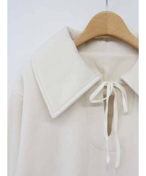 HEILIS（ヘイリス）の「《kaoru select》リボンカラースウェット / リボンカラー 裏起毛スウェット 裏起毛（スウェット・レディース・ブラック/アイボリー・FREE）」の17枚目の写真