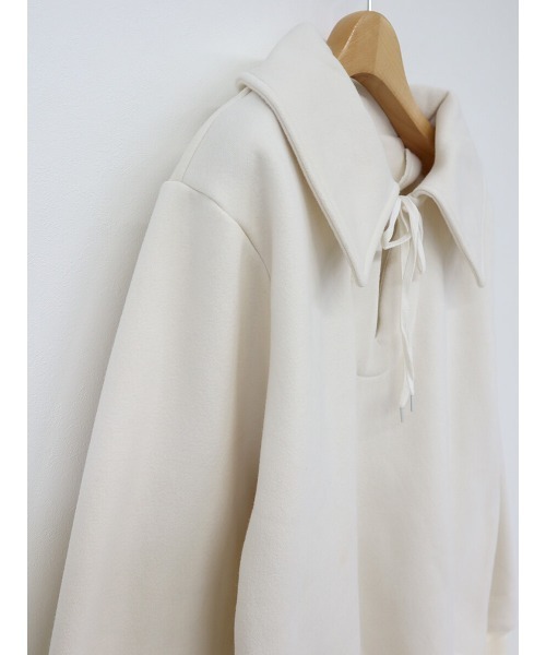 HEILIS（ヘイリス）の「《kaoru select》リボンカラースウェット / リボンカラー 裏起毛スウェット 裏起毛（スウェット・レディース・ブラック/アイボリー・FREE）」の18枚目の写真
