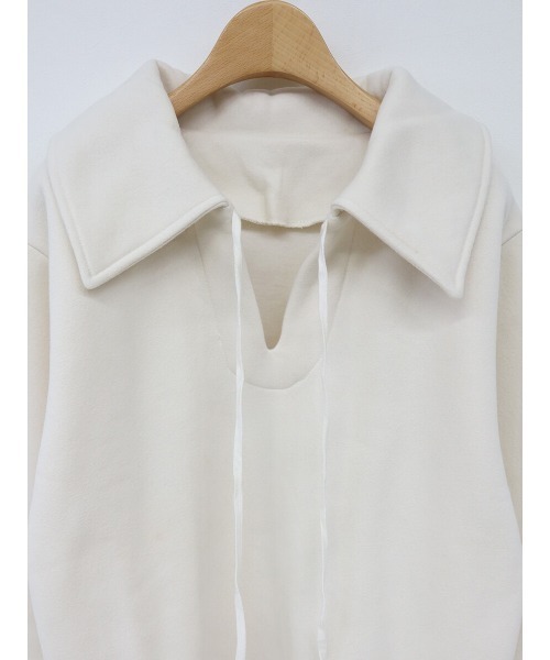 HEILIS（ヘイリス）の「《kaoru select》リボンカラースウェット / リボンカラー 裏起毛スウェット 裏起毛（スウェット・レディース・ブラック/アイボリー・FREE）」の21枚目の写真