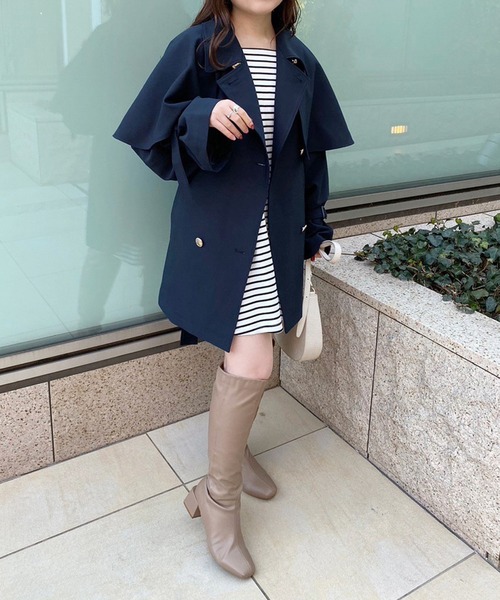 one after another NICE CLAUP（ワンアフターアナザーナイスクラップ）の「ボーダーマリンカットワンピース　20233SS（ワンピース・レディース・ブラック系その他/マルチ/ホワイト系その他・FREE）」の10枚目の写真