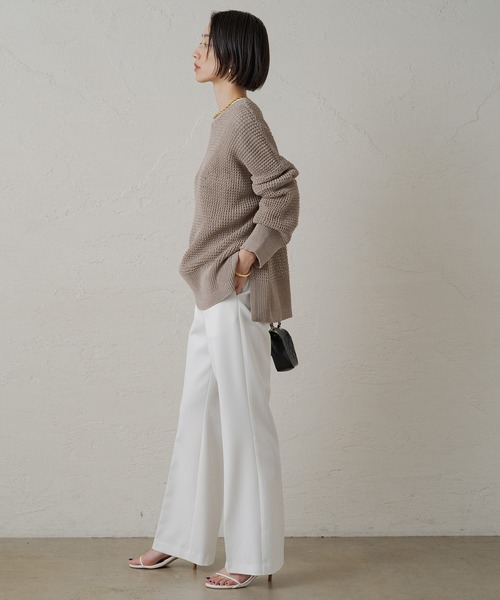LOUNGEDRESS(ラウンジドレス)の「フレアスラックス(スラックス・レディース・オフホワイト/ネイビー・SMALL/MEDIUM)」の18枚目の写真