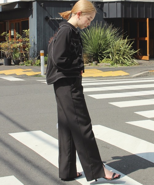 LAVEANGE（ラビアンジェ）の「ダブルクロス スリットパンツ