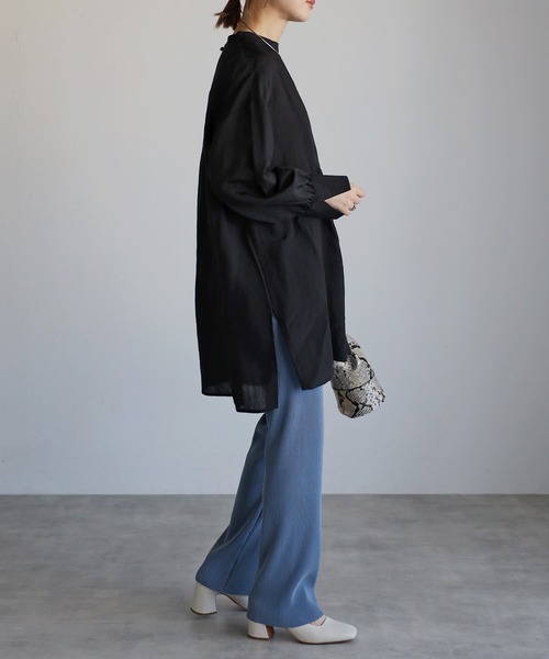 Bonjour Sagan（ボンジュールサガン）の「ヨークシアーチュニック（チュニック・レディース・ライトグリーン/オフホワイト/ブラック・FREE）」の13枚目の写真