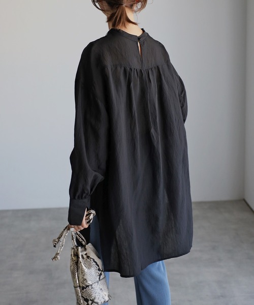 Bonjour Sagan（ボンジュールサガン）の「ヨークシアーチュニック（チュニック・レディース・ライトグリーン/オフホワイト/ブラック・FREE）」の14枚目の写真