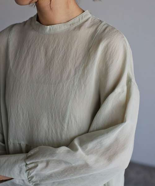 Bonjour Sagan（ボンジュールサガン）の「ヨークシアーチュニック（チュニック・レディース・ライトグリーン/オフホワイト/ブラック・FREE）」の21枚目の写真