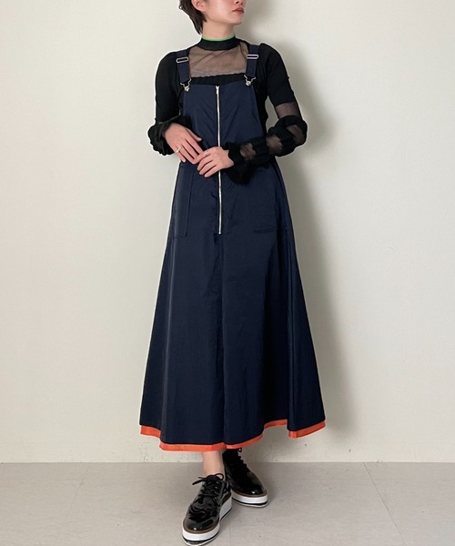 TEVALT（ヴァレット）の「ミリタリーサロペットワンピース（ワンピース・レディース・カーキ/ブラック/ネイビー・38）」の3枚目の写真