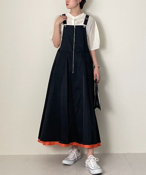 TEVALT（ヴァレット）の「ミリタリーサロペットワンピース（ワンピース・レディース・カーキ/ブラック/ネイビー・38）」の2枚目の写真