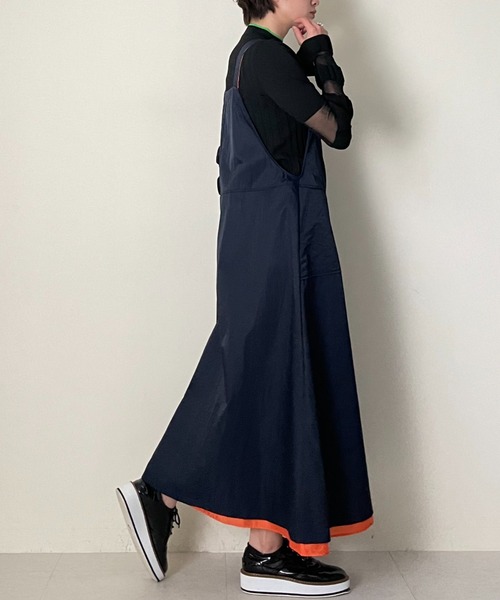 TEVALT（ヴァレット）の「ミリタリーサロペットワンピース（ワンピース・レディース・カーキ/ブラック/ネイビー・38）」の15枚目の写真