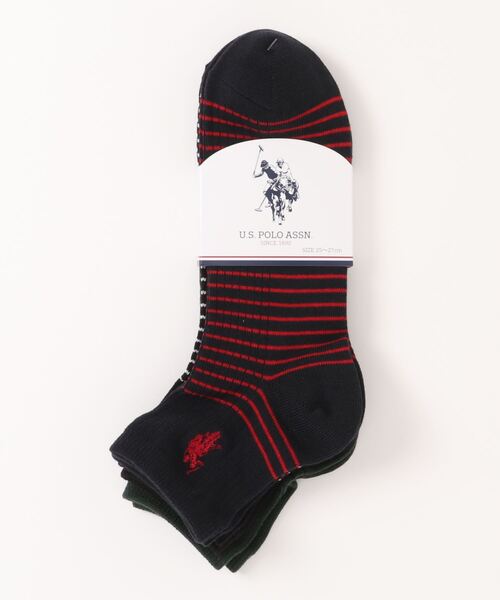 セール】【U.S. POLO ASSN.】Q. 細ボーダー USPA 刺繍