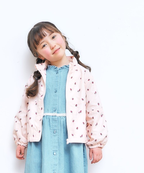 apres les cours（アプレレクール）の「【撥水加工】バラエティウィンドブレーカー（ナイロンジャケット・キッズ・その他3/サーモンピンク/ブルー/イエロー/ベージュ・100/110/120/140/130/80/90）」の4枚目の写真