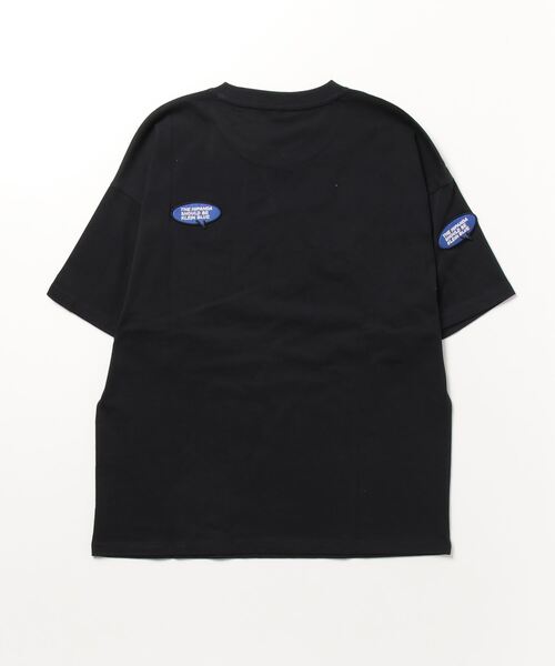 HIPANDA(ハイパンダ)の「HIPANDA ハイパンダ メンズ ワンポイント刺繍 ビッグシルエット Tシャツ(Tシャツ/カットソー・メンズ・ホワイト/ブルー/ブラック・X-LARGE/XX-LARGE/MEDIUM/SMALL/LARGE)」の9枚目の写真