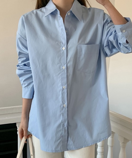 fd style(エフディ スタイル)の「後ろボタン オーバーサイズ シャツ(シャツ/ブラウス・レディース・LT.Blue/White・FREE)」の14枚目の写真