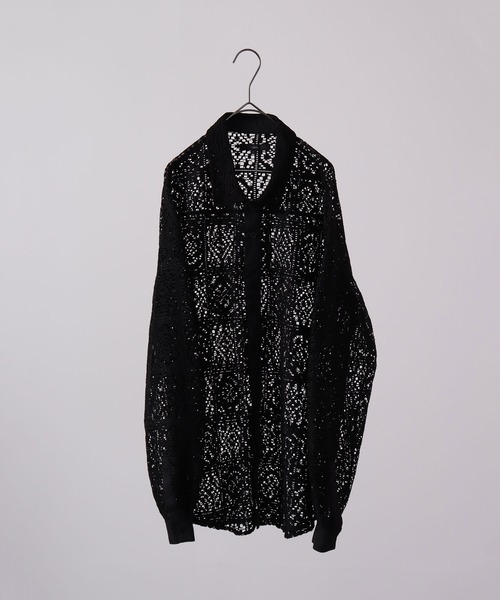 CIAO（チャオ）の「ciao レースシアーシャツ　長袖（シャツ/ブラウス・メンズ・ブラック/ブラック系その他/ホワイト系その他/ホワイト・M/L）」の4枚目の写真