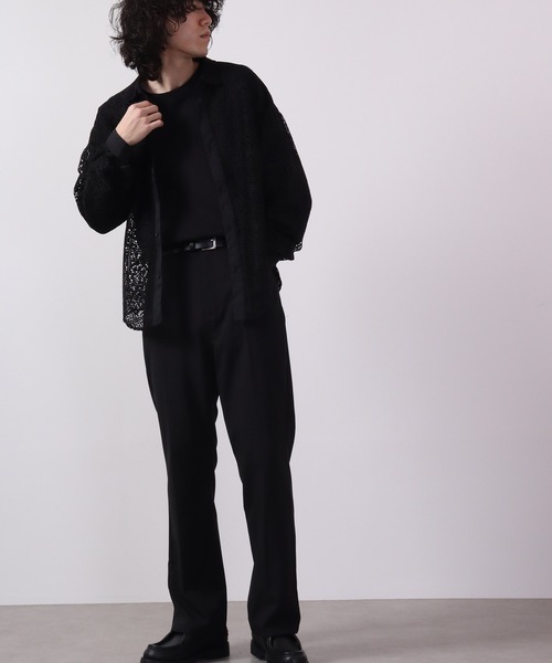 CIAO（チャオ）の「ciao レースシアーシャツ　長袖（シャツ/ブラウス・メンズ・ブラック/ブラック系その他/ホワイト系その他/ホワイト・M/L）」の8枚目の写真