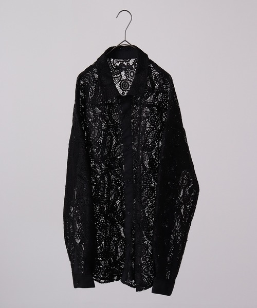 CIAO（チャオ）の「ciao レースシアーシャツ　長袖（シャツ/ブラウス・メンズ・ブラック/ブラック系その他/ホワイト系その他/ホワイト・M/L）」の19枚目の写真