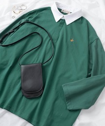 BEVERLY HILLS POLO CLUB（ビバリーヒルズポロクラブ）の「【BEVERLY HILLS POLO CLUB/ビバリーヒルズポロクラブ】ワイドシルエット ラガーシャツ 無地＆ボーダー柄/長袖シャツ/ポロシャツ（Tシャツ/カットソー）」