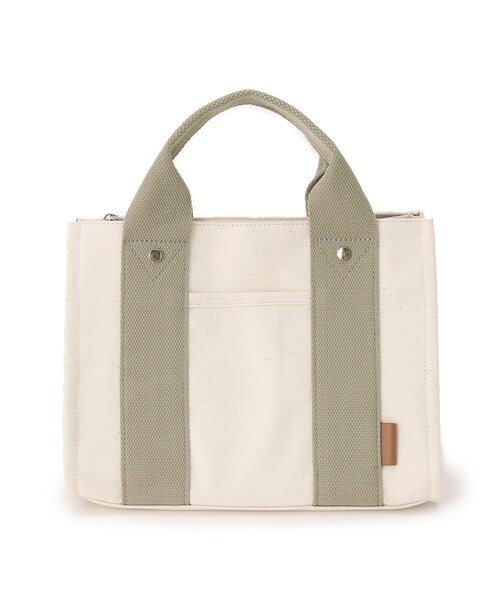 SHOO・LA・RUE（シューラルー）の「◆キャンバス 3層ポケット トートバッグ（トートバッグ・レディース・グレー/ブルー/ブラック・00）」の3枚目の写真